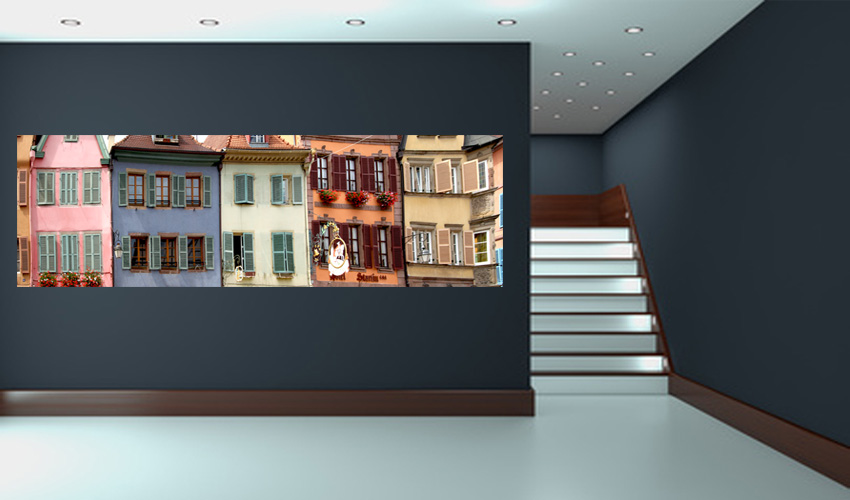 Farbige Hausfronten - dieses Motiv eignet sich für kleinere Ausschnitte - (Bild-Nr. 0200325)

