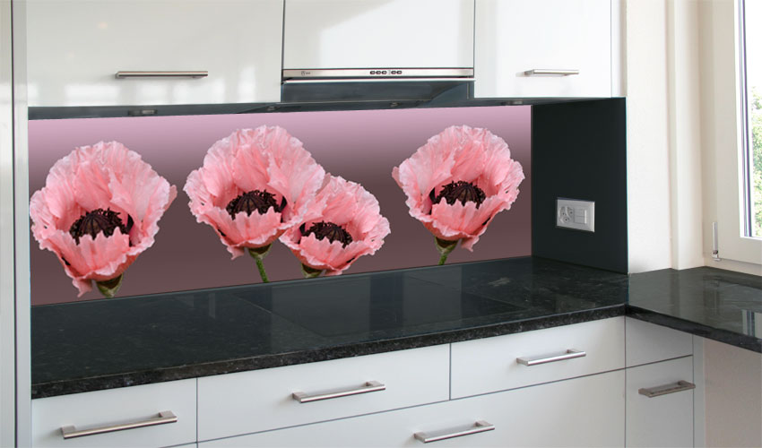 Mauve - rosé Mohnblueten - Die Blüten können selbstverständlich nach Ihren Wünschen angeordnet und verkleinert werden .(Bild-Nr. 0200360)
