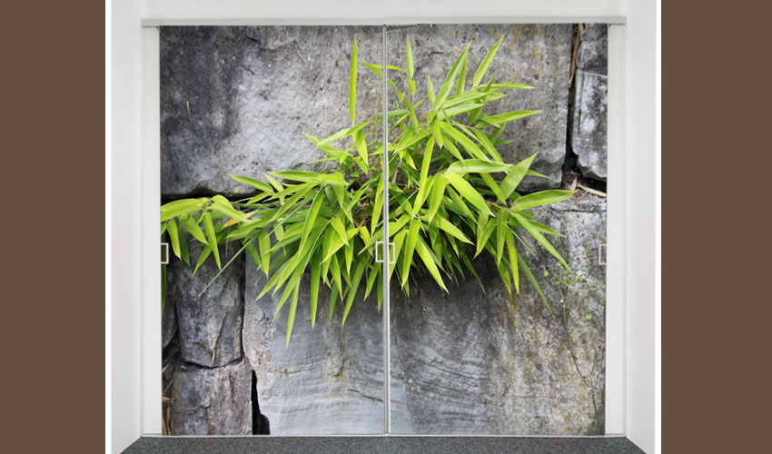 Bambus in Naturstein vertikal (Bild-Nr. 0200111)

